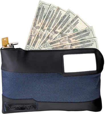 HOT Money Bag with Lock, Lockable Bank Bag, Money Bag for Cash, Waterproof Bag for Cash With Zipper, for Cash, Cellphone