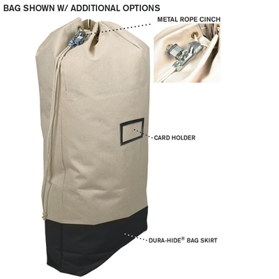 DRAWSTRING DRAW-OFF LARGE CAPACITY CANVAS MAIL BAG BANK BAG - CUSTOM COLORS AVAILABLE