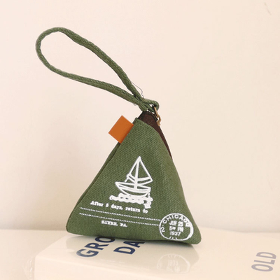 PERSONALITY CREATIVE RETRO ZONGZI COIN PURSE FEMALE MINI CANVAS ART CUTE COIN BAG KEY BAG