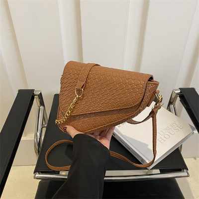 HIGH SENSE FASHION SADDLE POPULAR SPRING/SUMMER BRAIDED SMALL BAG SIMPLE ALL-IN-ONE CROSSBODY BAG