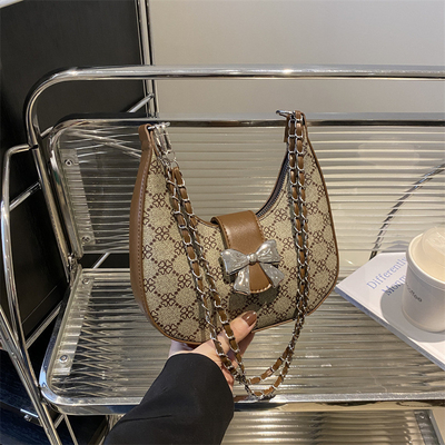 UNDERARM BAG ARC DE TRIOMPHE BAG FEMALE SPRING AND SUMMER SHOULDER BAG ALL-IN-ONE CRESCENT BAG SENIOR SENSE RETRO CROSSB
