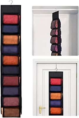 Legging Storage Organizer For Closet, Hanging Closet Organizer System, Grey Clothes Closets Holder With 20 Roll