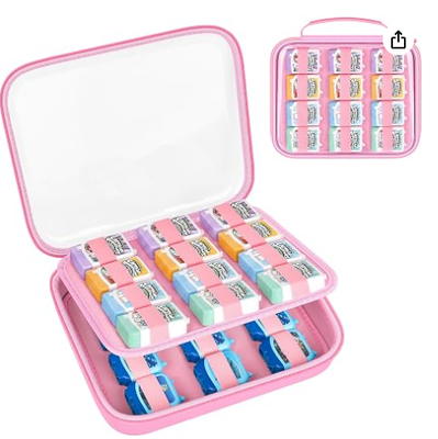 Hard Case  Audiobook 4-Pack Sets, Case Only | Clear lid and EVA shell organize multiple boxed figure sets for display and travel