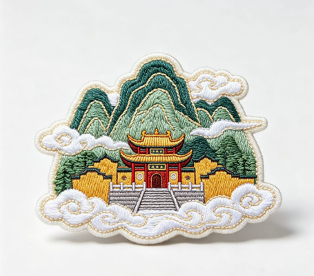 Embroidery refrigerator magnet custom-made cultural tourism scenic spot museum cultural creative gift custom-made embroidery magnetic refrigerator magnet custom-made