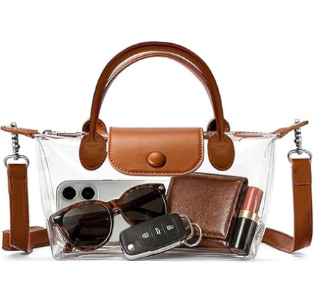 Clear Bag for Women,Stadium Approved Crossbody Handbags, Stadium Purse for Concerts & Sports Events