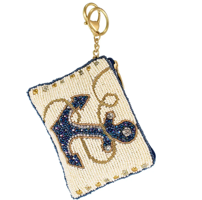 Hooked Up Coin Purse Eye catching butterfly coin bag with bold beadwork floral patterns playful tassel key ring and zipper closure perfect for small essentials