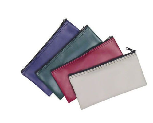 Customizable Zipper Bank Bags Available In Various Sizes Made From PVC And Leather Suitable For Cash Deposit