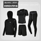 Casual Fitness Sports Suit Quick Dry Tights Short Sleeve for Training