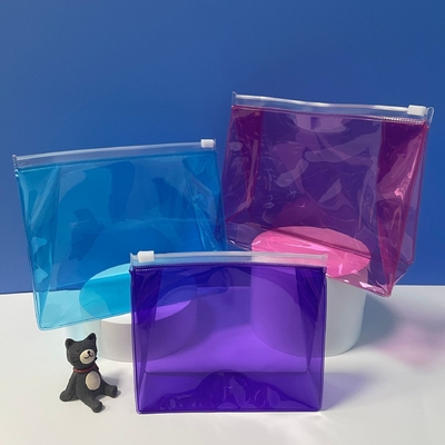 PVC EVA Transparent Cosmetic Travel Bag Wash Case Packaging 0.06MM