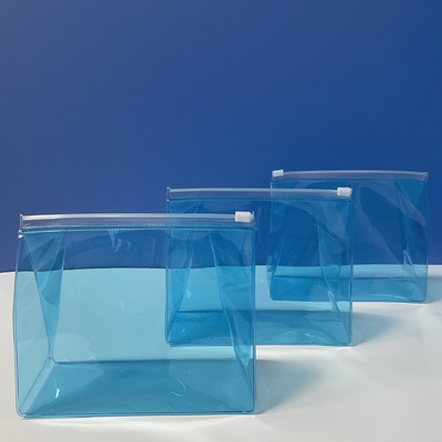PVC EVA Transparent Cosmetic Travel Bag Wash Case Packaging 0.06MM