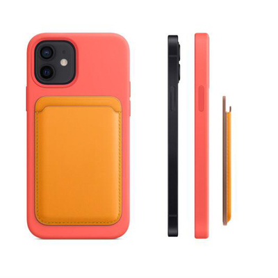 Back Side Magsafe Wallet Case PU Leather For Galaxy S7 Iphone 13 Card