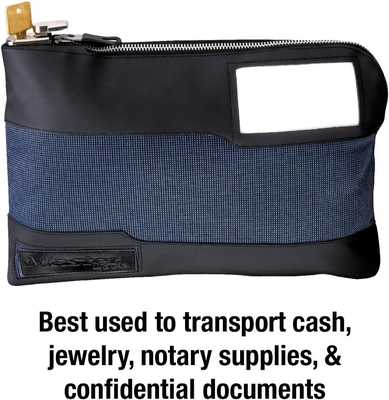 HOT Money Bag with Lock, Lockable Bank Bag, Money Bag for Cash, Waterproof Bag for Cash With Zipper, for Cash, Cellphone