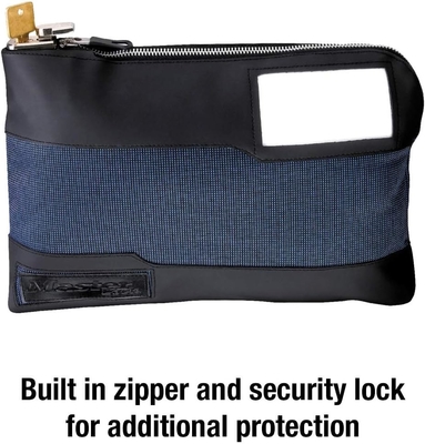 HOT Money Bag with Lock, Lockable Bank Bag, Money Bag for Cash, Waterproof Bag for Cash With Zipper, for Cash, Cellphone