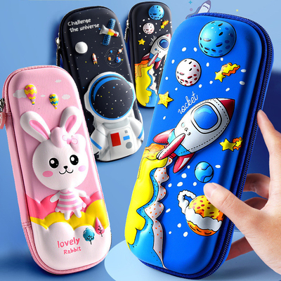Customized EVA Pencil Case Zipper Closure Shockproof Screen Printing Logo