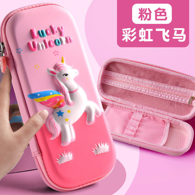 Stylish and Functional EVA Pencil Case with Independent Pen Slot and Mesh Pocket