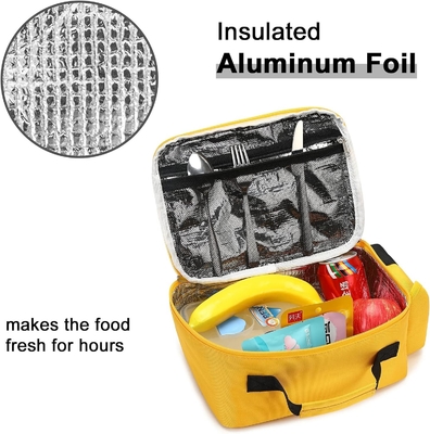 Lunch Box for Kids Boys Girls School Lunch Bags Reusable Cooler Thermal Meal Tote for Picnic (Yellow School bus