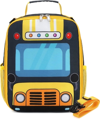 Kids Lunch Box for School Girls Boys Insulated Lunch Bags with Shoulder Strap Reusable Lunch Cooler Tote for Travel Pini