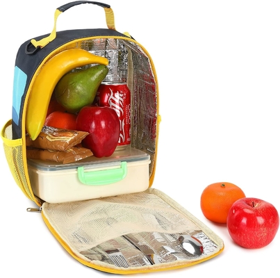 Kids Lunch Box for School Girls Boys Insulated Lunch Bags with Shoulder Strap Reusable Lunch Cooler Tote for Travel Pini