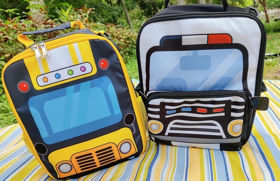 Kids Lunch Box for School Girls Boys Insulated Lunch Bags with Shoulder Strap Reusable Lunch Cooler Tote for Travel Pini