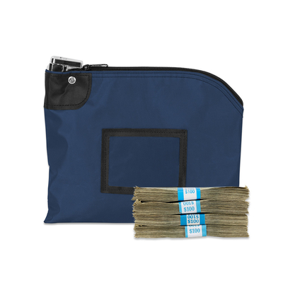 LAMINATED NYLON LOCKING DEPOSIT BAGS - 10W X 8H - READY TO SHIP