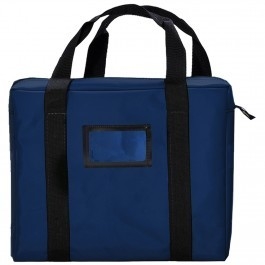 STOCK HANDLED BRIEFCASE COURIER BAG W/ FRAMED CARDHOLDER - 18W X 14H X 4D