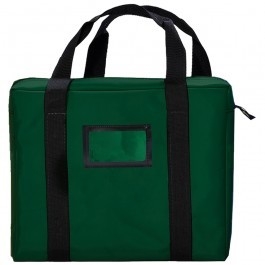 STOCK HANDLED BRIEFCASE COURIER BAG W/ FRAMED CARDHOLDER - 18W X 14H X 4D
