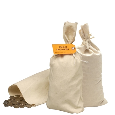 COTTON CANVAS STRONG WEAR-RESISTANT LARGE CAPACITY TRANSPORT BAG W/FLAT BOTTOM - CUSTOM