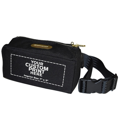 METAL ZIPPER NYLON LARGE CAPACITY FANNY PACK TIP BAG SAFETY TIP BAG - 8W X 4H X 3D - CUSTOM MADE