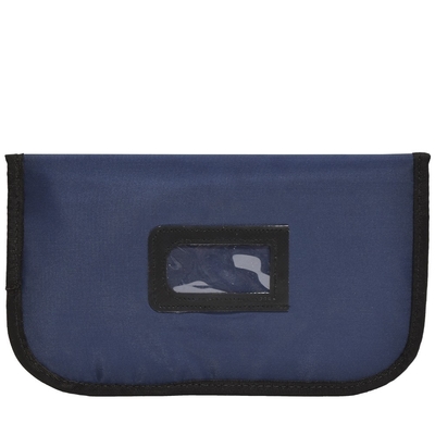 SPLIT COIN BAG NAVY BLUE NYLON CLUTCH WATERPROOF PURSE - READY TO SHIP - CUSTOM MADE