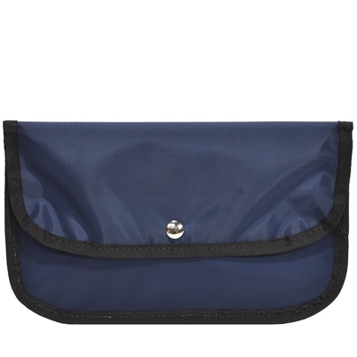SPLIT COIN BAG NAVY BLUE NYLON CLUTCH WATERPROOF PURSE - READY TO SHIP - CUSTOM MADE
