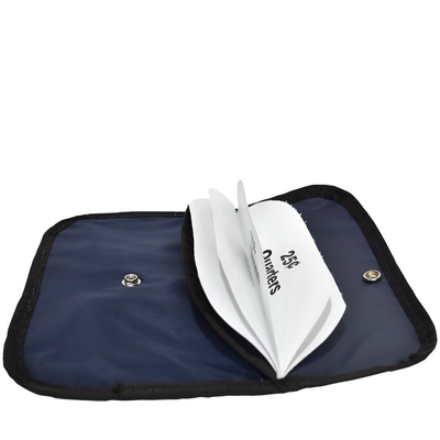 SPLIT COIN BAG NAVY BLUE NYLON CLUTCH WATERPROOF PURSE - READY TO SHIP - CUSTOM MADE