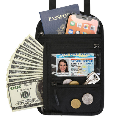 TRAVEL ABROAD MULTI-FUNCTIONAL DOCUMENT BAG RFID COLLAR PASSPORT BAG PASSPORT HOLDER DOCUMENT CHANGE PROTECTIVE SLEEVE