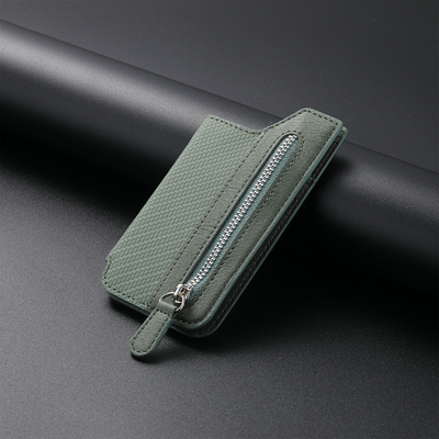 Explosive mobile phone card bag card cover left and right flip multi-card holder zipper mobile phone bag