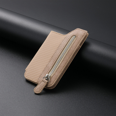Explosive mobile phone card bag card cover left and right flip multi-card holder zipper mobile phone bag