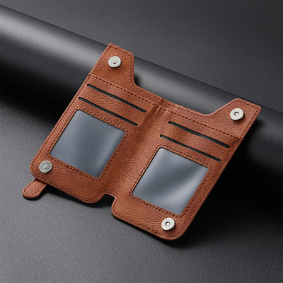 Explosive mobile phone card bag card cover left and right flip multi-card holder zipper mobile phone bag