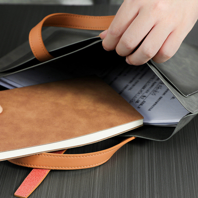 NEW PU LEATHER LARGE CAPACITY BRIEFCASE LEATHER BUCKLE BUSINESS DOCUMENT BAG PORTABLE WATERPROOF COMMUTE