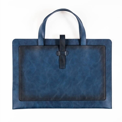 NEW PU LEATHER LARGE CAPACITY BRIEFCASE LEATHER BUCKLE BUSINESS DOCUMENT BAG PORTABLE WATERPROOF COMMUTE