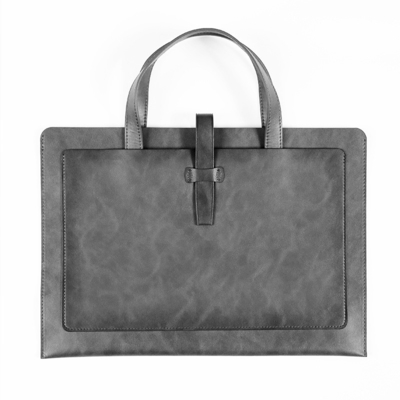 NEW PU LEATHER LARGE CAPACITY BRIEFCASE LEATHER BUCKLE BUSINESS DOCUMENT BAG PORTABLE WATERPROOF COMMUTE
