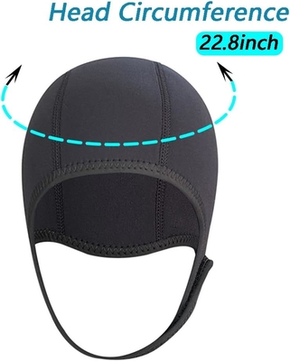 2.5mm Neoprene Dive Cap Surf Cap,Diving Hat,Thermal Wetsuit Hood Cap with Chin Strap,Windproof Cap for Surfing Kayak Raf
