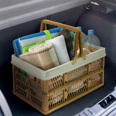 FOLDABLE PICNIC BASKET SUPERMARKET SHOPPING BASKET SHOPPING BASKET HAND BASKET TRUNK STORAGE BASKET