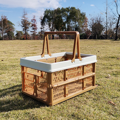 FOLDABLE PICNIC BASKET SUPERMARKET SHOPPING BASKET SHOPPING BASKET HAND BASKET TRUNK STORAGE BASKET