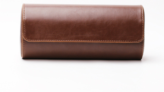 EXPLOSIVE SELLING CYLINDER PU LEATHER THREE DISPLAY TRAVEL MULTI-FUNCTIONAL STORAGE PACKAGING WATCH BOX