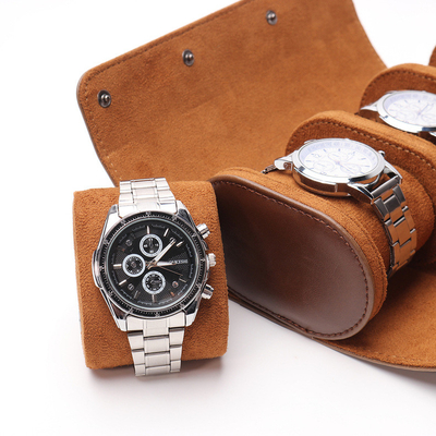EXPLOSIVE SELLING CYLINDER PU LEATHER THREE DISPLAY TRAVEL MULTI-FUNCTIONAL STORAGE PACKAGING WATCH BOX