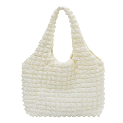 NEW FEMALE CLOUD PUFF FLOWER SHOULDER BAG FEMALE SUMMER CANVAS SIMPLE HANDBAG