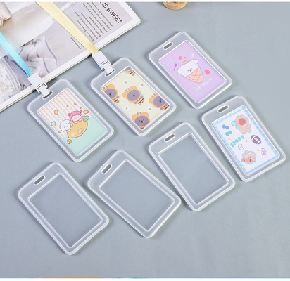 TRANSPARENT CARD HOLDER WORK CARD LANYARD RICE CARD NAME TAG CAMPUS CARD STUDENT BUS SCHOOL CARD HOLDER ACCESS CARD