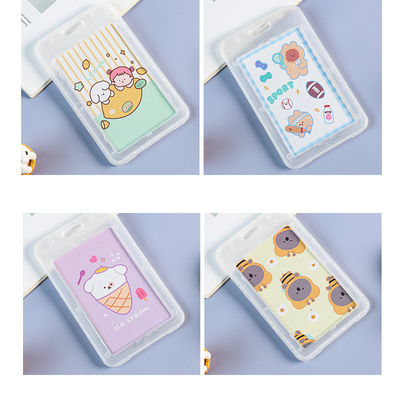 TRANSPARENT CARD HOLDER WORK CARD LANYARD RICE CARD NAME TAG CAMPUS CARD STUDENT BUS SCHOOL CARD HOLDER ACCESS CARD