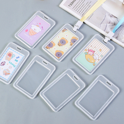 TRANSPARENT CARD HOLDER WORK CARD LANYARD RICE CARD NAME TAG CAMPUS CARD STUDENT BUS SCHOOL CARD HOLDER ACCESS CARD