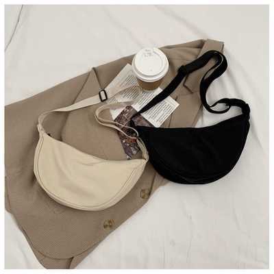 NYLON CROSSBODY BAG CROSSBODY BAG FEMALE 2024 NEW DUMPLING LIGHTWEIGHT UNDERARM BAG ALL SHOULDER CANVAS BAG