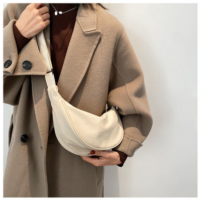 NYLON CROSSBODY BAG CROSSBODY BAG FEMALE 2024 NEW DUMPLING LIGHTWEIGHT UNDERARM BAG ALL SHOULDER CANVAS BAG