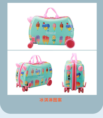 CHILDREN'S MULTI-FUNCTIONAL TROLLEY BOX NEW RIDING SUITCASE MULTI-WHEEL CARTOON BABY SUITCASE RIDING